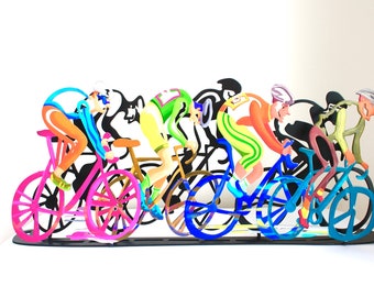 Bicycles Art "The Race" , Table Sculpture, Bicycle Sculpture, bicycle art, bicycle artwork, Metal Art, Table Decor, Metal bicycle,bike parts