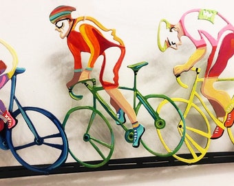 Bicycles "The Race 6”, Table Sculpture, Bicycle Sculpture, bicycle art, bicycle artwork, Metal Art, Tabletop, Metal bicycles