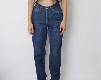 Vintage Levi's 501 Denim Jeans 23.5 | Levis 501 High Waist Denim Jeans | Dark Blue Denim Jeans
