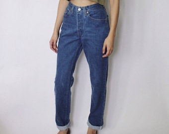 Vintage Levi's 501 Denim Jeans 23.5 | Levis 501 High Waist Denim Jeans | Medium Blue Denim Jeans