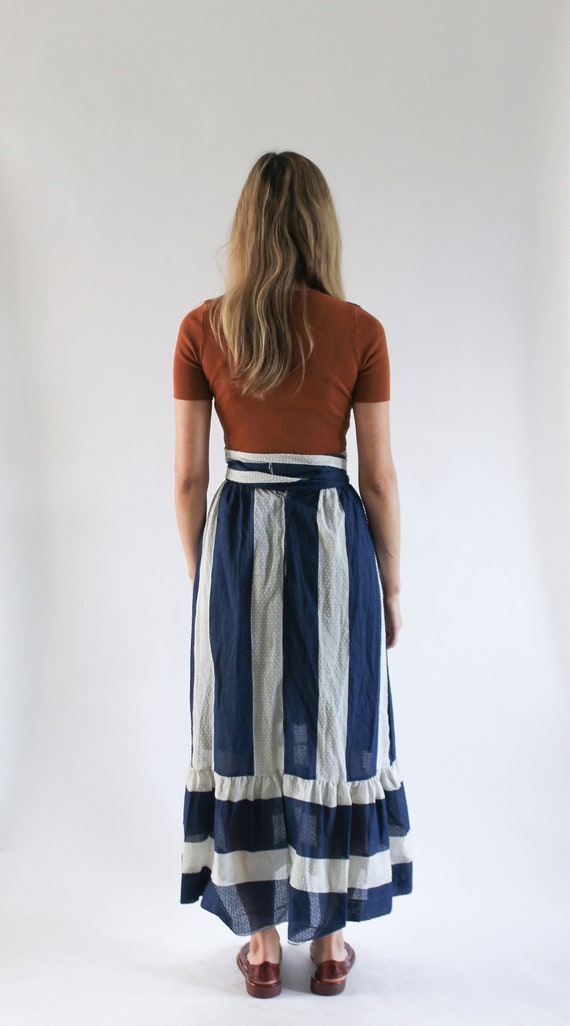 Vintage 1970s Maxi Striped Skirt 24 | Maxi Stripe… - image 5