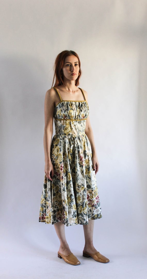 Vintage 1950s Floral Dress | Floral Dress | 50s Fu