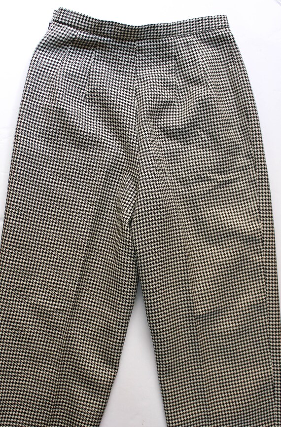 Vintage 1980s Houndstooth Trousers 24.5 | High Wa… - image 6