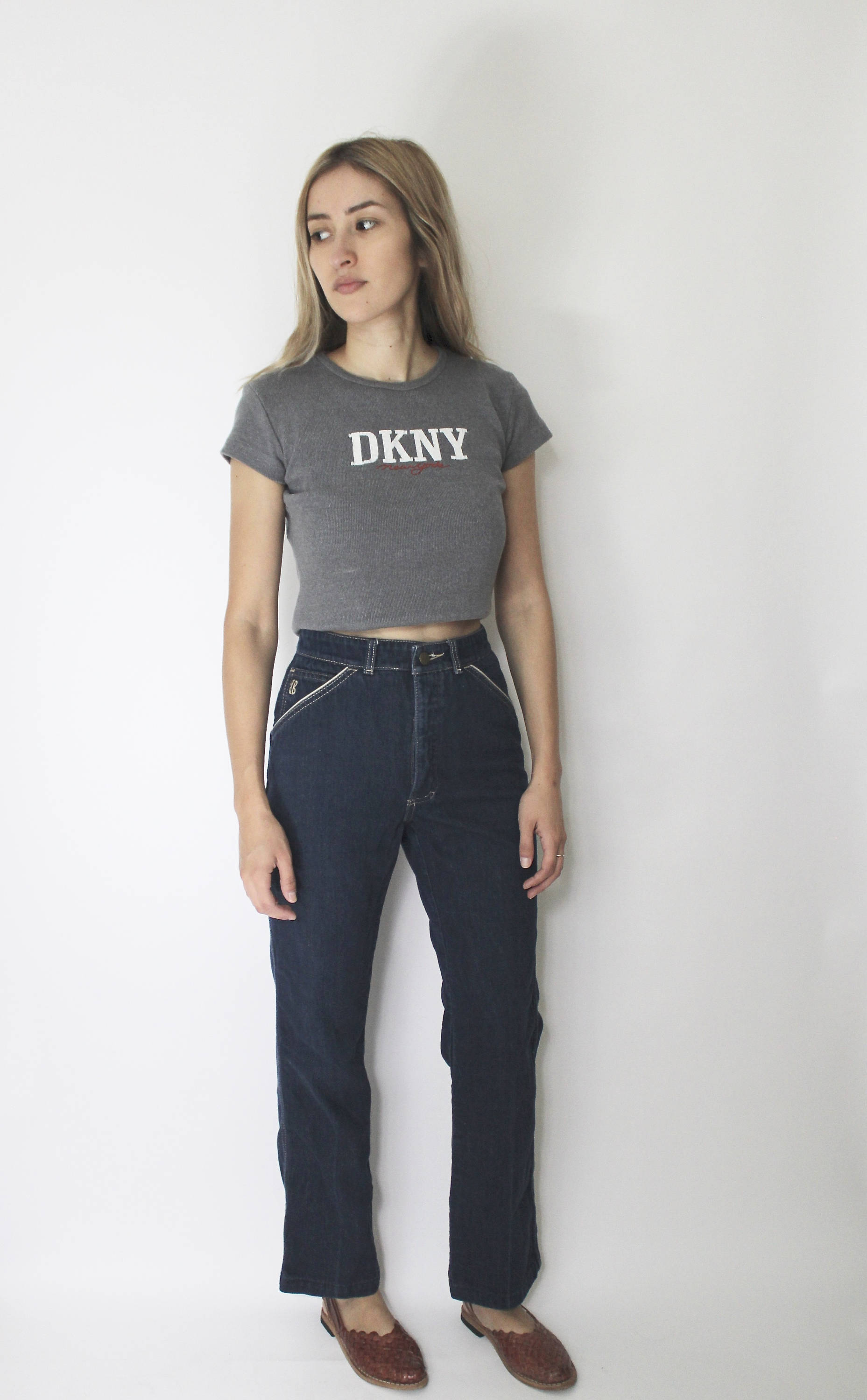Vintage 1970s High Waist Denim Jeans 24.5 Denim Jeans 70s | Etsy