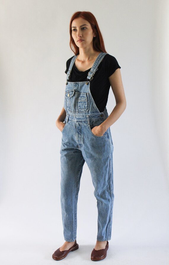 Vintage 1990s Denim Overalls 26 | Blue Denim Overa