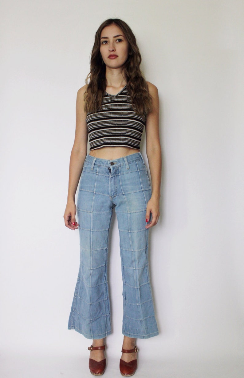 70's high waisted bell bottom jeans
