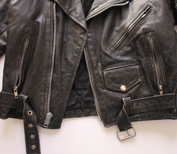 Vintage Biker Leather Jacket M | Leather Jacket |… - image 6