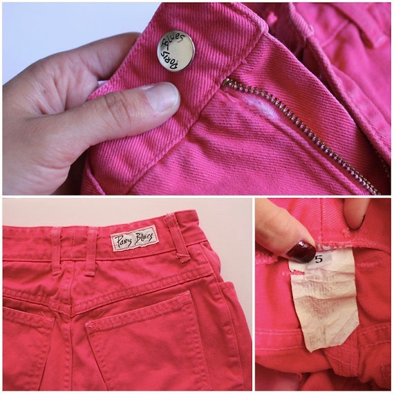 hot pink high waisted jeans