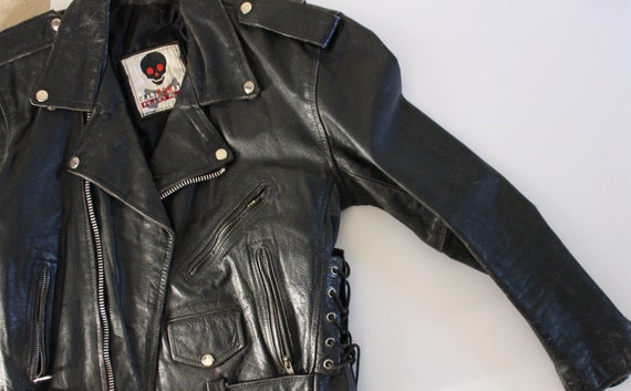 Vintage Biker Leather Jacket M | Leather Jacket |… - image 7