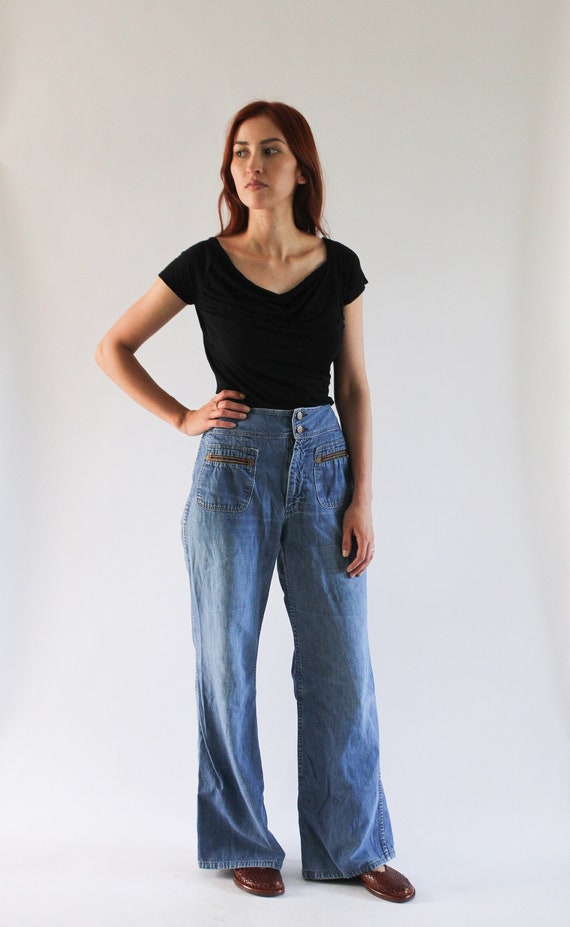 Vintage 1970s Wrangle Bell Bottoms | 70s Bell Bott