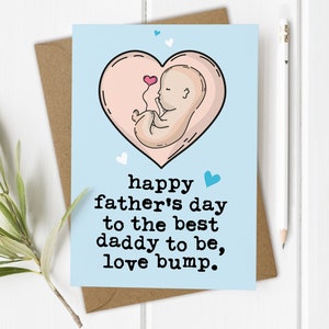 Papa ist Vatertagskarte, 1. Vatertag, Süße Vatertagskarte von Bump, Vatertagsgeschenk vom Baby, Erwartet Papa Karte