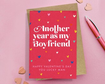 Cute Boyfriend Valentines Day Card, Funny Valentine's for Him, Partner, Significant Other