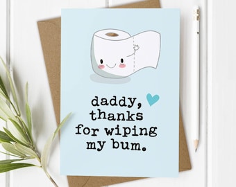 First 1st Fathers Day Card, Funny Fathers Day Card, Custom Dad Card, 1st Fathers Day Gift from Son