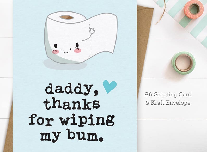 First 1st Fathers Day Card, Funny Fathers Day Card, Custom Dad Card, 1st Fathers Day Gift from Son image 2