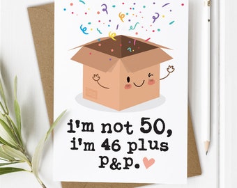 Funny 50th Birthday Card, Age 50 Card, Fifty Birthday Card for Him / Her