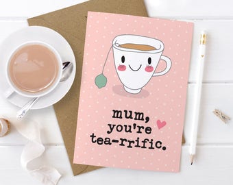Unique Mother's Day Card, Thank You Mom, Birthday Card For Mum, Funny Mum Card, Terrific Mum