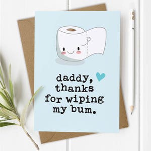 First 1st Fathers Day Card, Funny Fathers Day Card, Custom Dad Card, 1st Fathers Day Gift from Son image 1