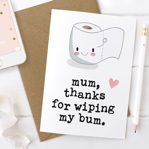 Cartão de aniversário engraçado da mãe, cartão da múmia da criança, cartão do dia das mães, cartão personalizado da mãe, personalizado