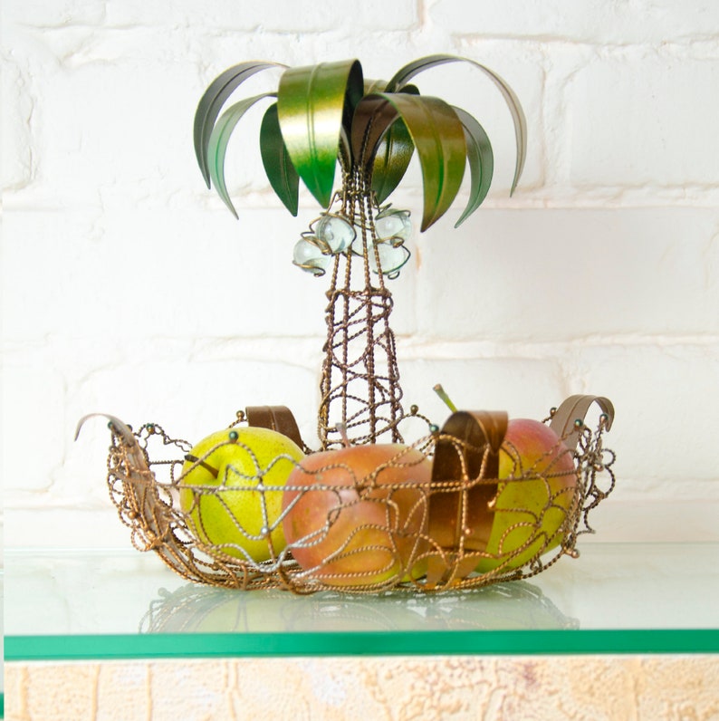 Fruit bowl table centerpiece kitchen fruit basket candy Modern Etsy