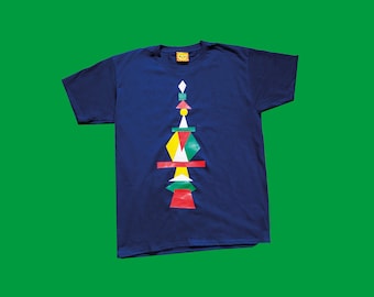 T-shirt tower| Handmade, Iron print t-shirt, Illustrations, Silkcreen, abstact t-shirt, handmade t-shirt