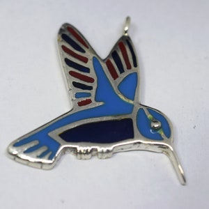 Hallmark-Egyptian-a hummingbird-Sterling Silver-Necklace-Horus Eagle with silver chain.