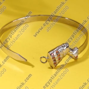 Hallmark Egyptian Nefertiti Sterling Silver Cuff Bracelet.