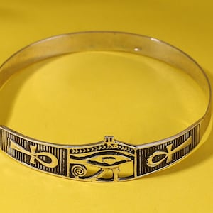 Echte Sterling zilveren Set band Ring + Armband versierd met Oog van Horus en sleutel van het leven Ankh, verschillende kleuren