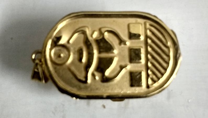 Fascinating Hallmark 18 K. Gold charm pendant Egypt Pharao's Luck Scarab image 4