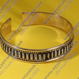 Hallmark Egyptian Pharaoh Sterling Silver Cuff Bracelet Siwaa style.