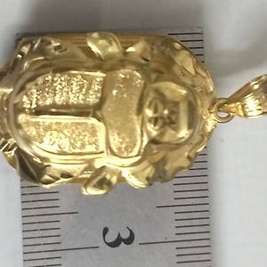 Fascinating Hallmark 18 K. Gold charm pendant Egypt Pharao's Luck Scarab image 6