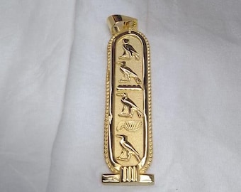 Put YOUR NAME in Hieroglyphic Elegant Pendant CARTOUCH + Silver chain