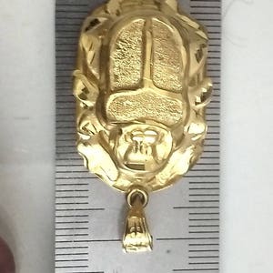 Fascinating Hallmark 18 K. Gold charm pendant Egypt Pharao's Luck Scarab image 5