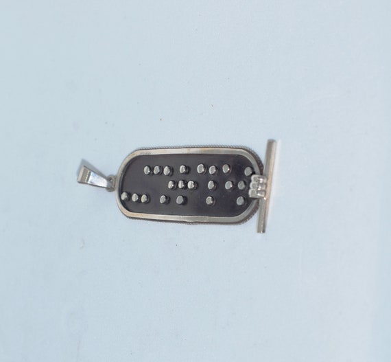 Sterling Silver Personalized Cartouche Pendant Brille symbols, English or Hieroglyphics.