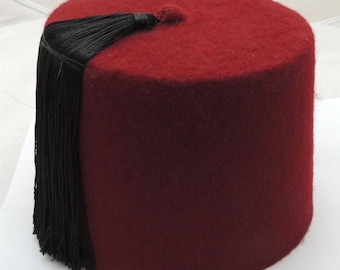 Fez Auténtico sombrero turco-otomano, Tarboosh Pedidos especiales Rojo, Borla negra Sastre especial en Egipto (especialtailor) Envío rápido