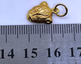 Egyptian Hall Marked 18 Karat Gold pendant, The Lioness Goddess of Healing.