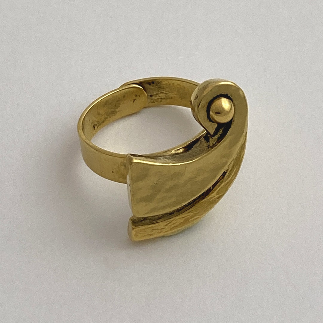 Bague réglagle, en étain Argenté ou Doré, fabrication artisanale Etsy — free download