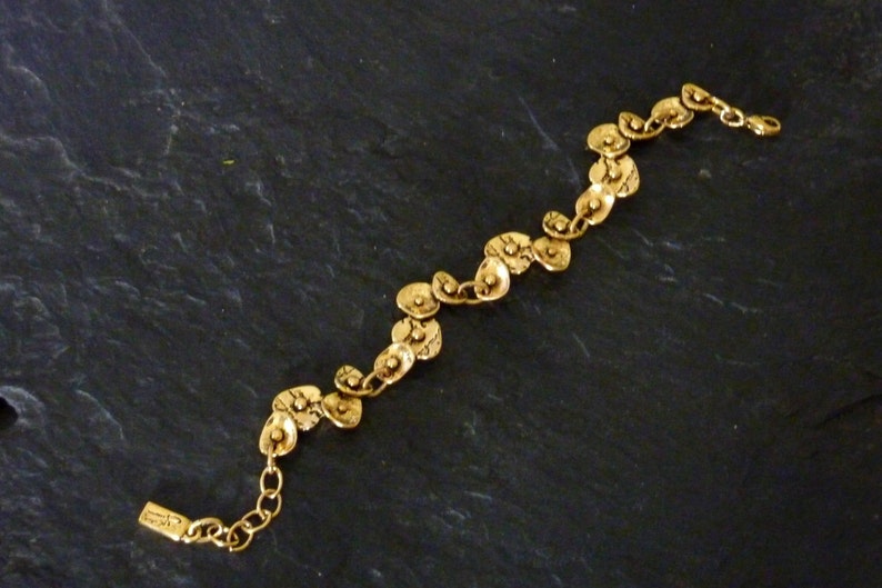 Bracelet Vintage Articulé En Métal Argenté – Signé Agatha – Modèle C6 – Occasion, état à Vérifier
