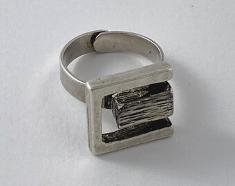Bracelet Moderniste En étain Argenté Biche De Bere - Signé Et Numéroté 14/289