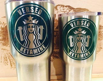 Versed and Ketamine decal, rtic cup sticker decal, custom decal, reflective vinyl, registered nurse and paramedic custom vinyl decals