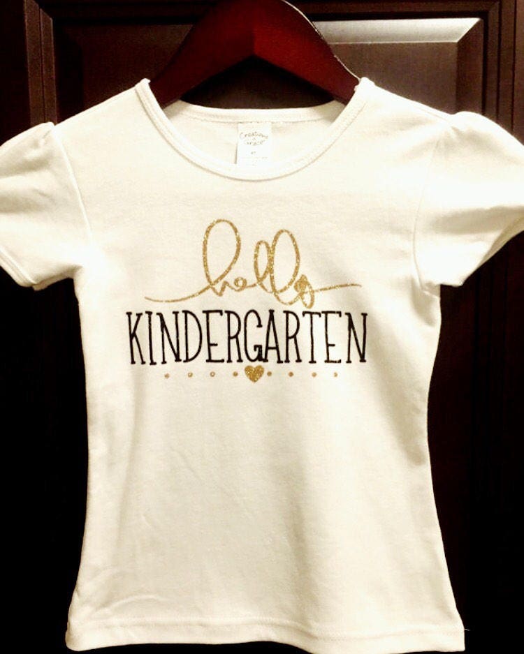 Hello Kindergarten shirt Back to School Top First day of | Etsy