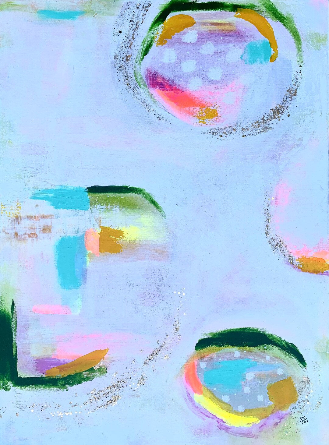 Happy Thoughts // ORIGINAL Abstract Art / Contemporary Wall Art ...