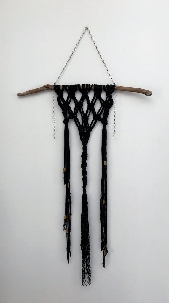 Macrame Wall Hanging Rustic Chic Decor Boho Black - Rustic Chic Decor Wall Hanging Macrame Wall Hanging Rustic Chic Decor Boho Black - Rustic Chic Decor Wall Hanging