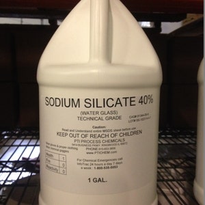 Sodium Silicate 40% (Water Glass) 1 gallon.