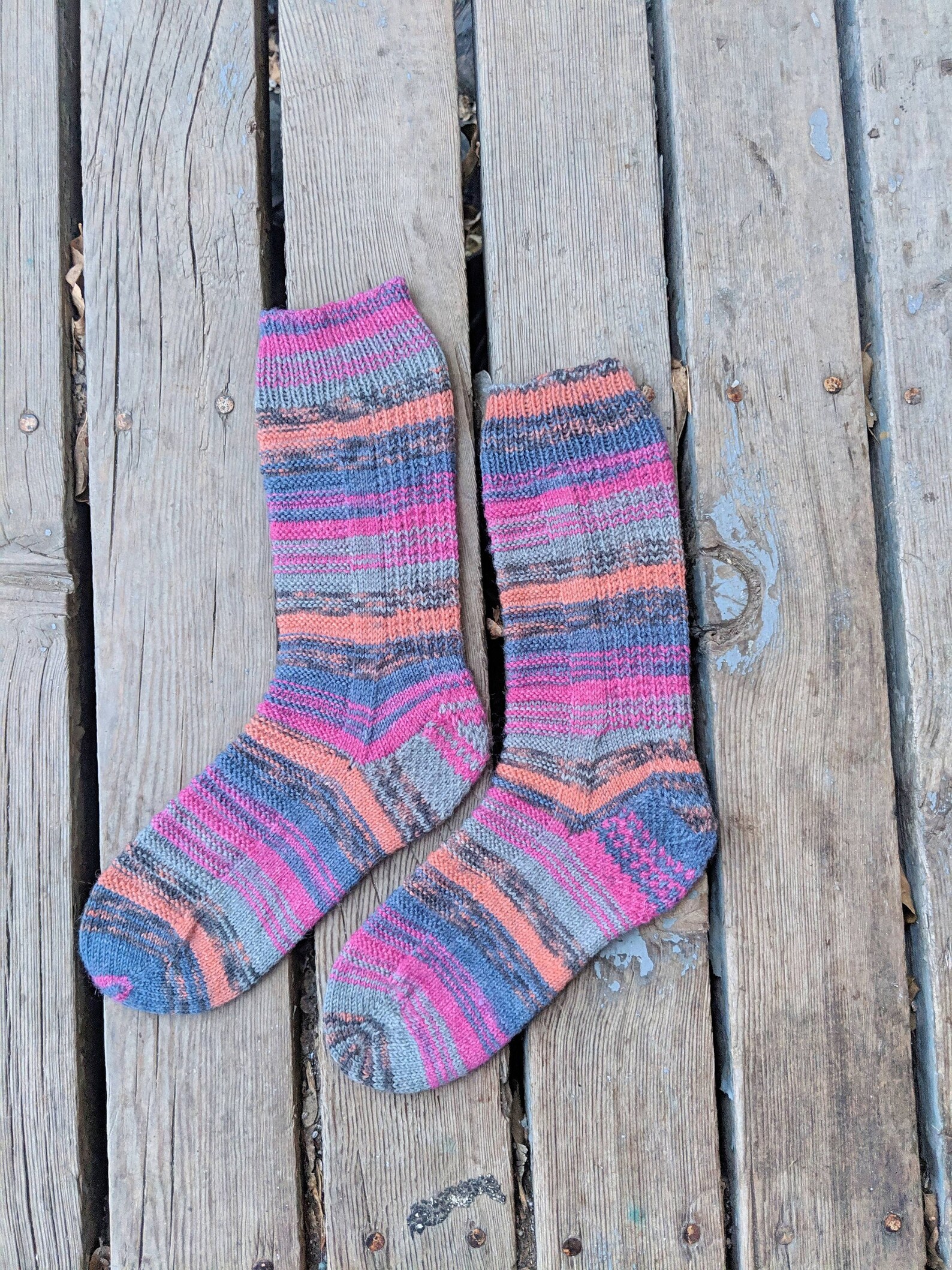 Magic Loop Beginner Sock Knitting Pattern DIY Tutorial PDF Etsy