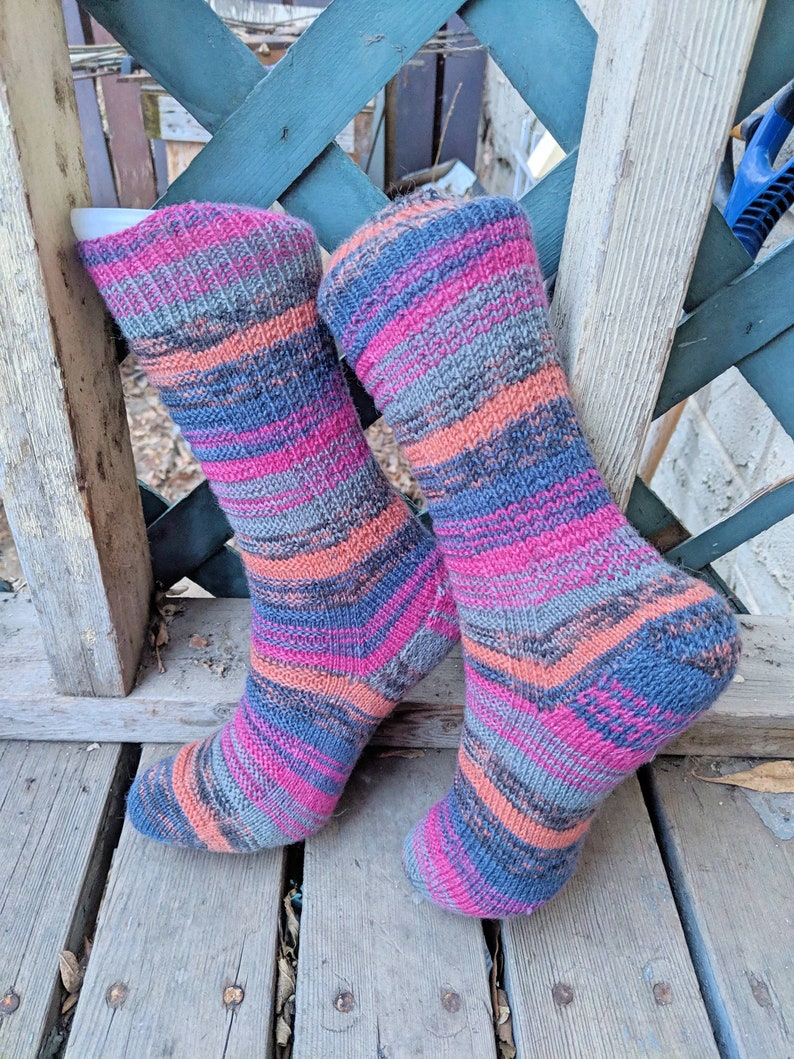 Magic Loop Beginner Sock Knitting Pattern DIY Tutorial PDF Etsy