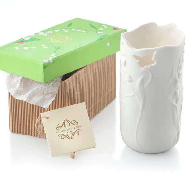 Vase in white Porcelain with Gift Box