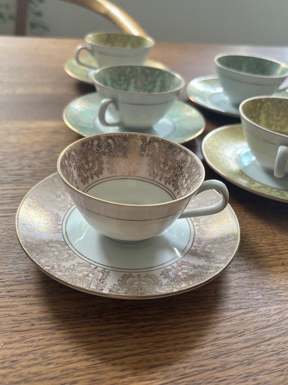 Bareuther Bavaria の磁器製カップとソーサー 6 個セット。 - Etsy 日本