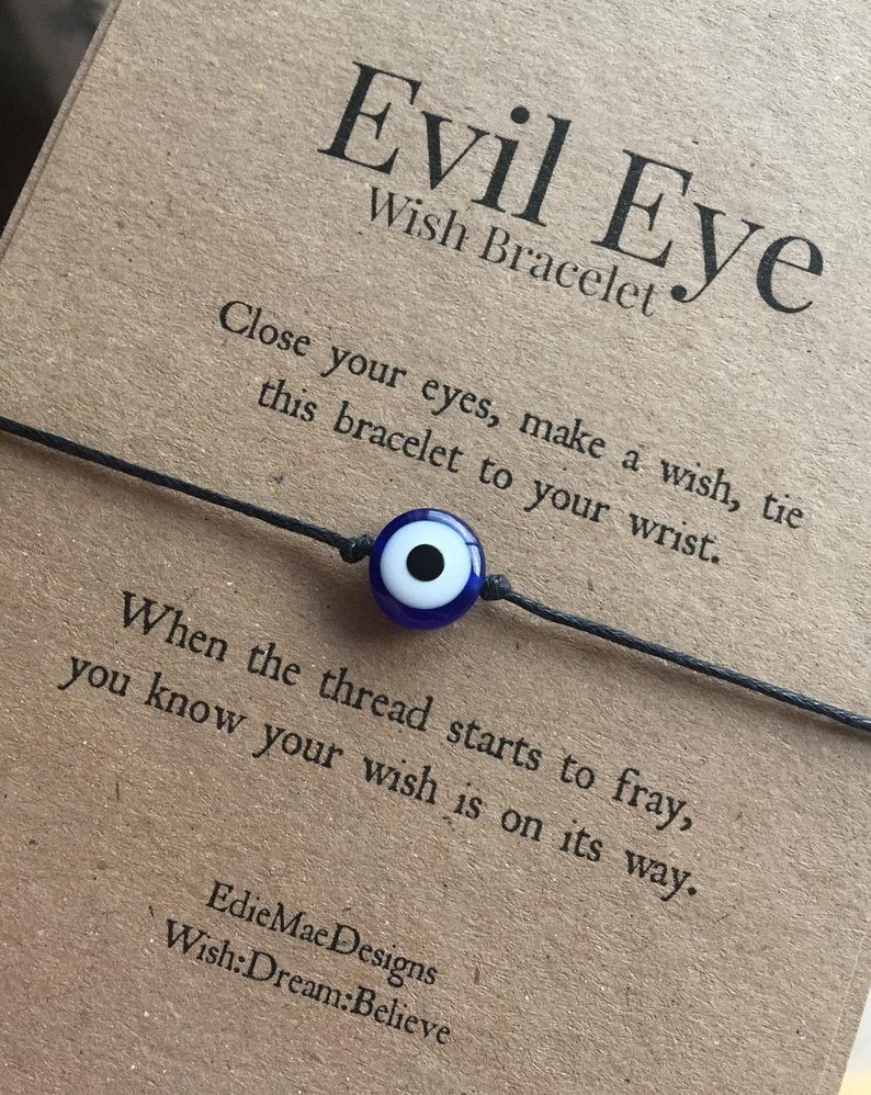 Evil Eye Wish Bracelet, Tie on Bracelet, Girls Bracelet, Jewellery