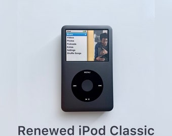 iPod classic 7th Generation 120GB or 160GB HDD Renewed Media Player Free Engraving