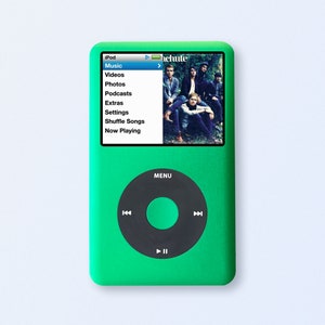 Apple iPod Classic 7th Gen Green Aufgerüstet mit SDXC-Karte, Custom Media Player 128GB bis 2TB